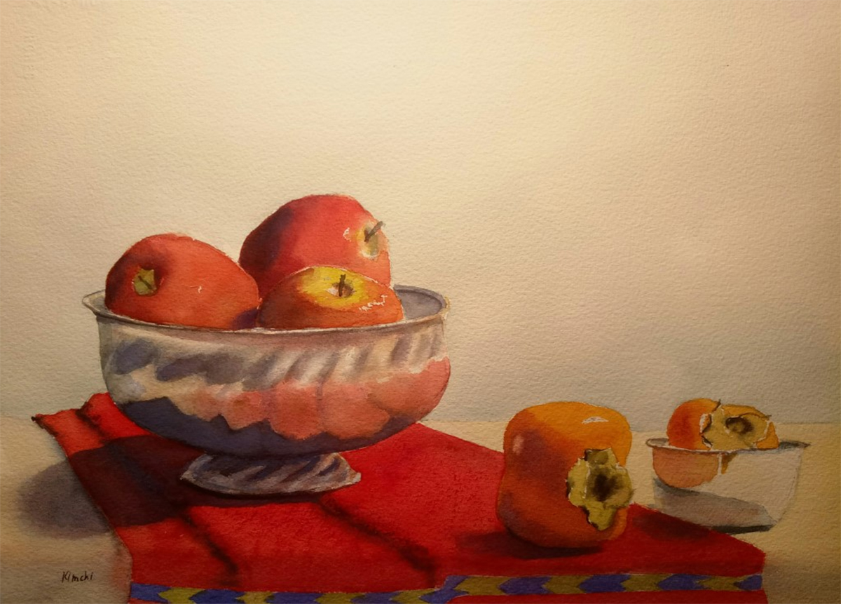 Fruit in SIlver Bowls